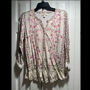 Style & Co floral blouse